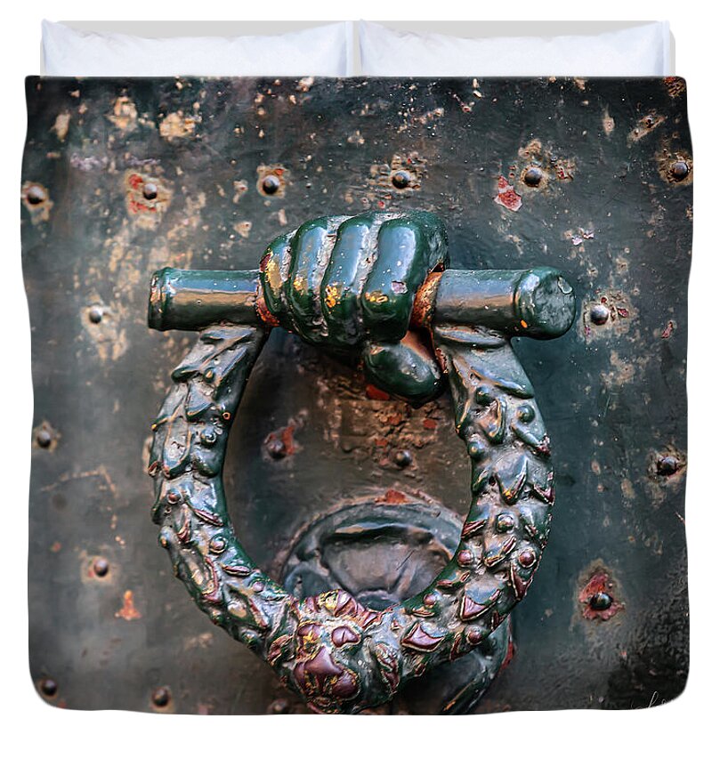 Weathered Door Knocker Italy - Duvet Cover