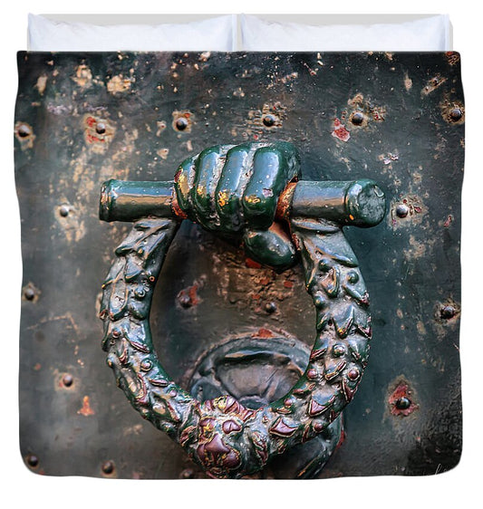 Weathered Door Knocker Italy - Duvet Cover