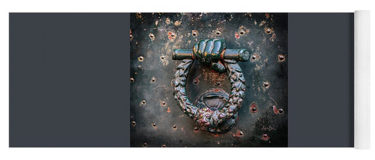 Weathered Door Knocker Italy - Yoga Mat