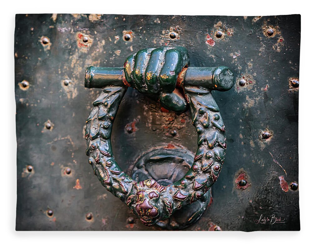 Weathered Door Knocker Italy - Blanket