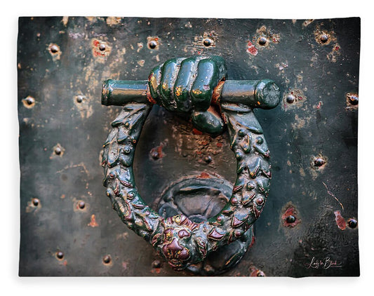 Weathered Door Knocker Italy - Blanket