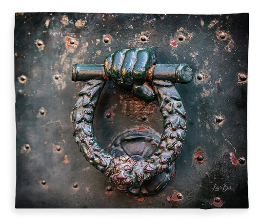 Weathered Door Knocker Italy - Blanket