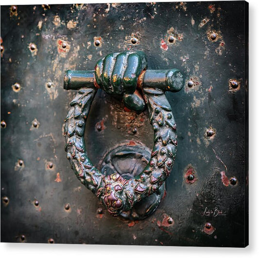Weathered Door Knocker Italy - Acrylic Print