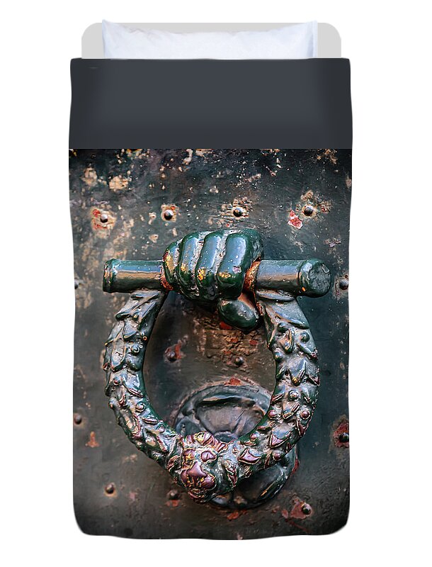 Weathered Door Knocker Italy - Duvet Cover
