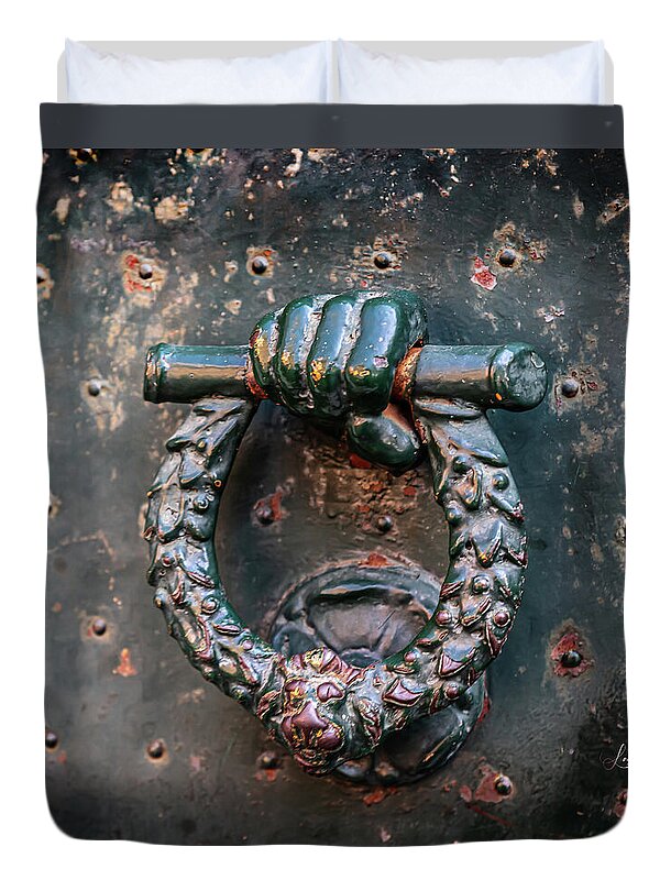 Weathered Door Knocker Italy - Duvet Cover