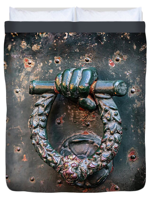 Weathered Door Knocker Italy - Duvet Cover
