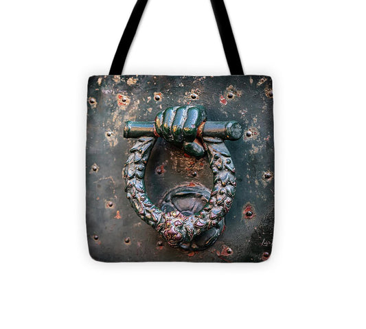 Weathered Door Knocker Italy - Tote Bag