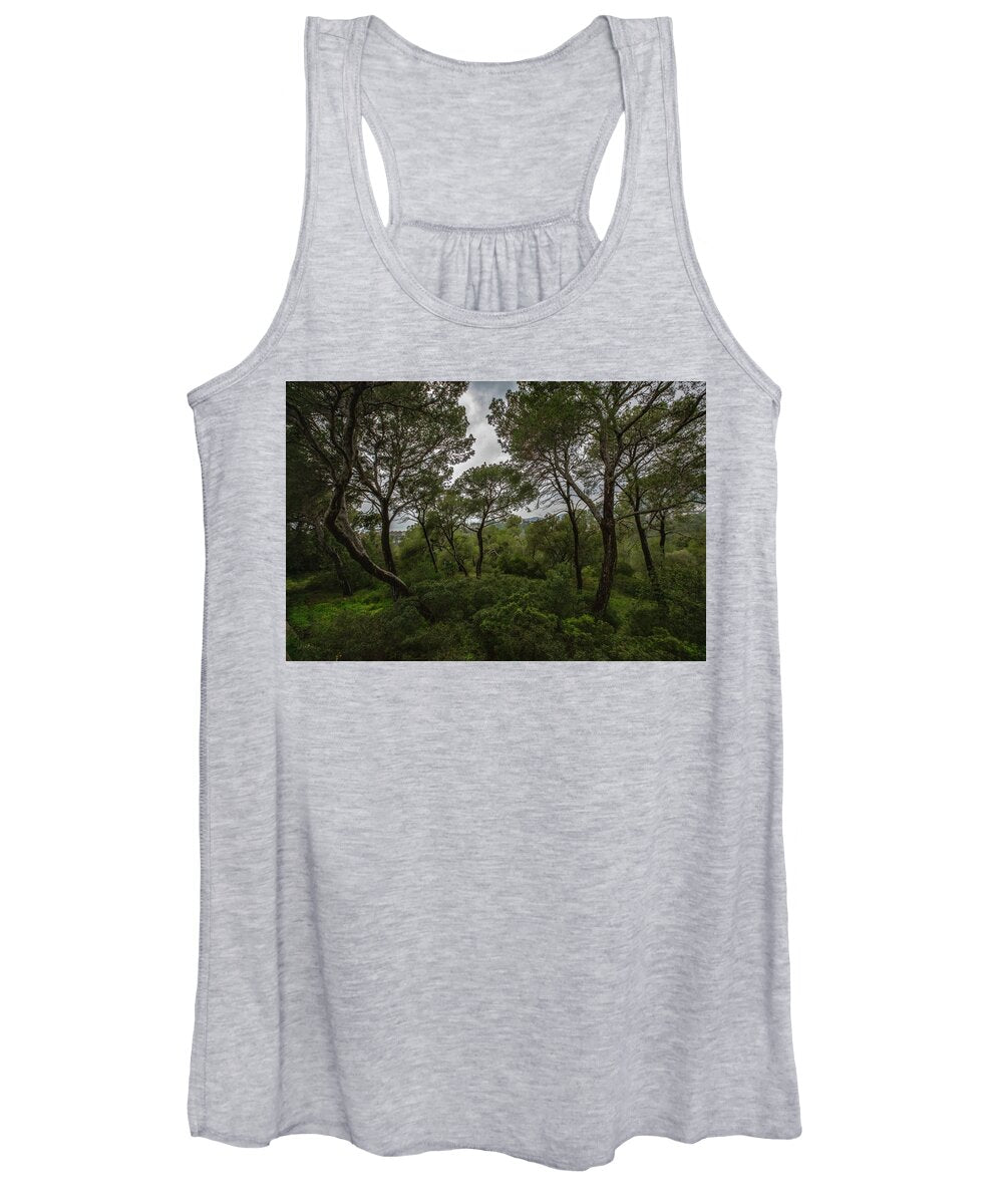 Hillside View from Spain Castle Gardens II - Women's Tank Top