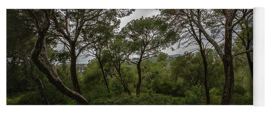 Hillside View from Spain Castle Gardens II - Yoga Mat
