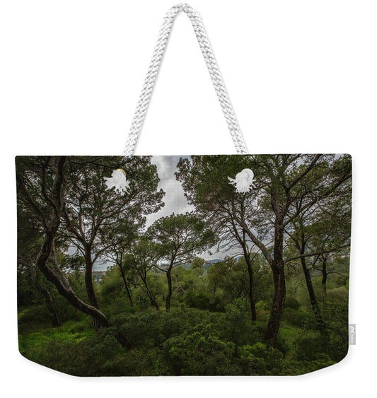 Hillside View from Spain Castle Gardens II - Weekender Tote Bag