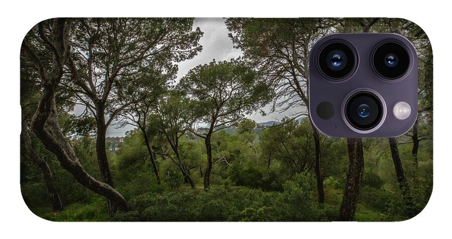 Hillside View from Spain Castle Gardens II - Phone Case