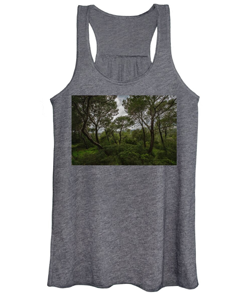 Hillside View from Spain Castle Gardens II - Women's Tank Top