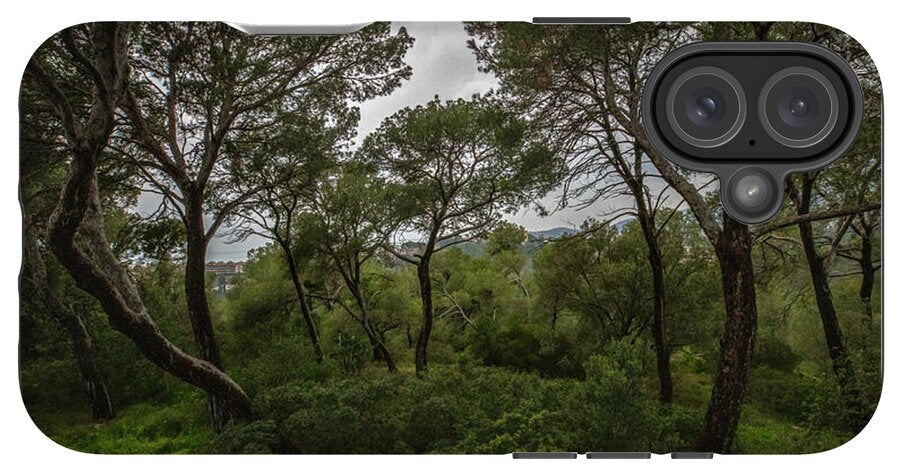 Hillside View from Spain Castle Gardens II - Phone Case