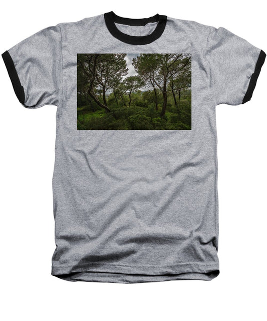 Hillside View from Spain Castle Gardens II - Baseball T-Shirt