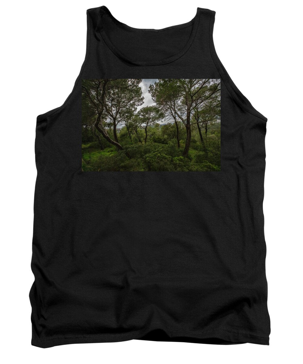 Hillside View from Spain Castle Gardens II - Tank Top