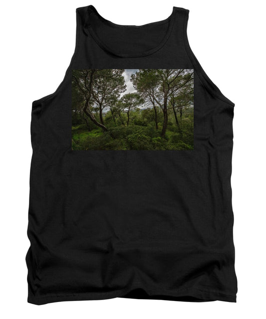 Hillside View from Spain Castle Gardens II - Tank Top