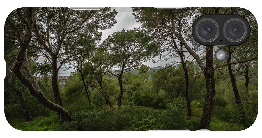 Hillside View from Spain Castle Gardens II - Phone Case