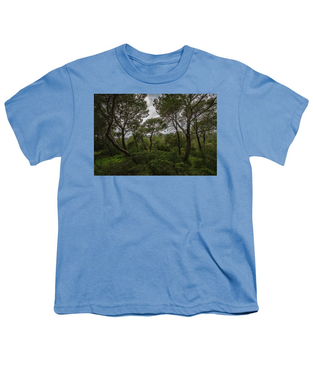 Hillside View from Spain Castle Gardens II - Youth T-Shirt