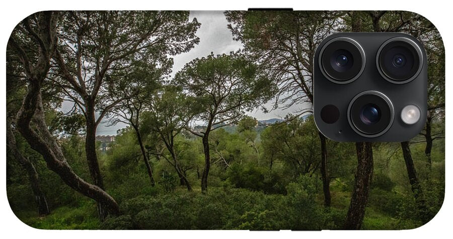 Hillside View from Spain Castle Gardens II - Phone Case