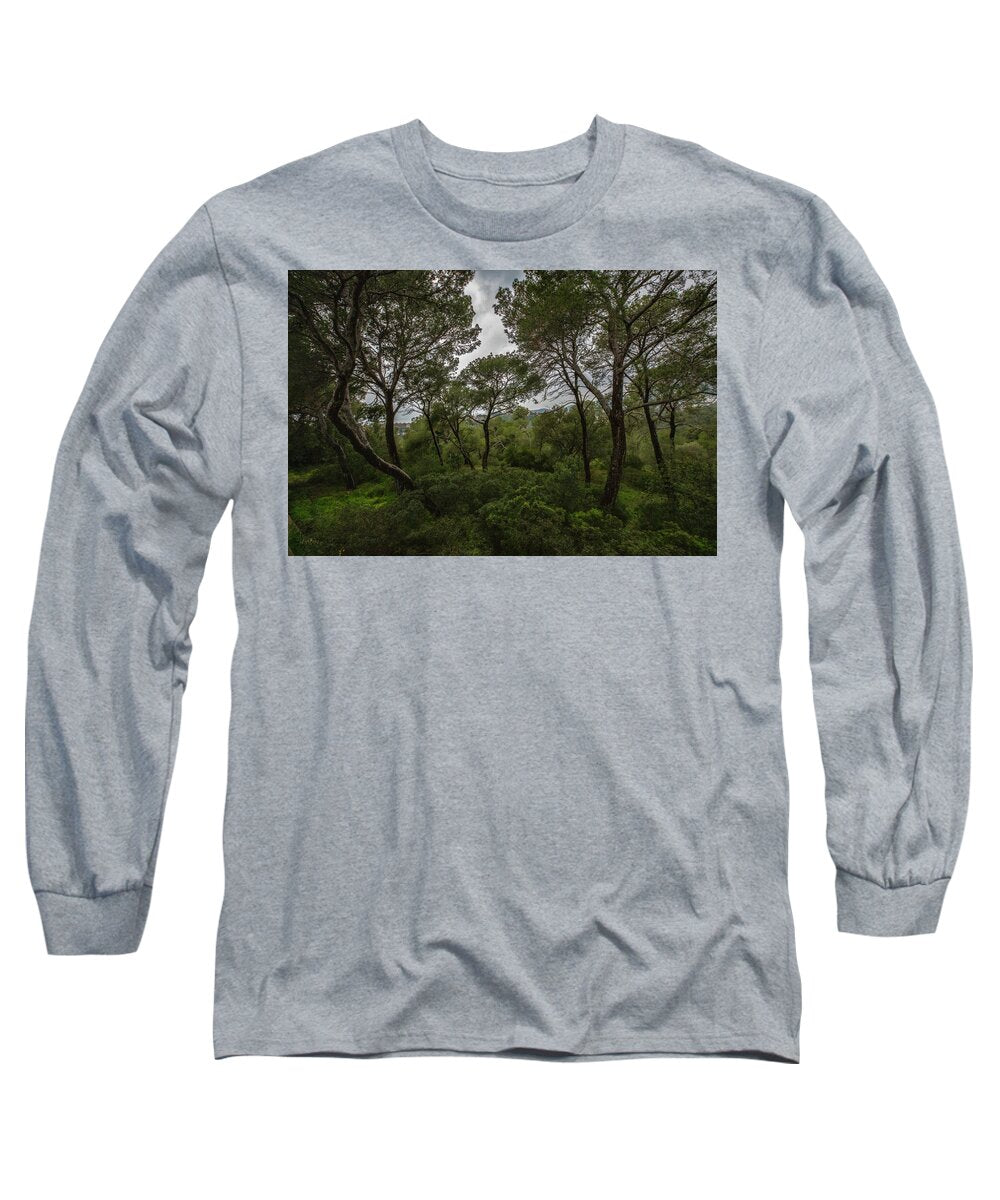 Hillside View from Spain Castle Gardens II - Long Sleeve T-Shirt