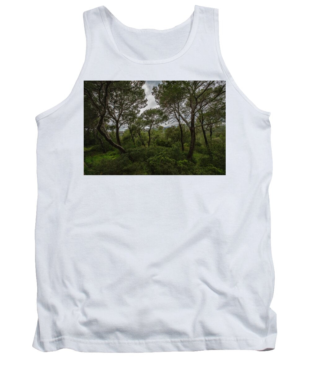 Hillside View from Spain Castle Gardens II - Tank Top