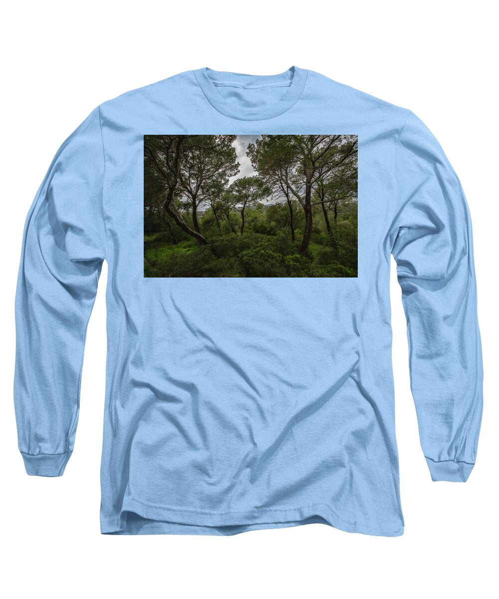 Hillside View from Spain Castle Gardens II - Long Sleeve T-Shirt