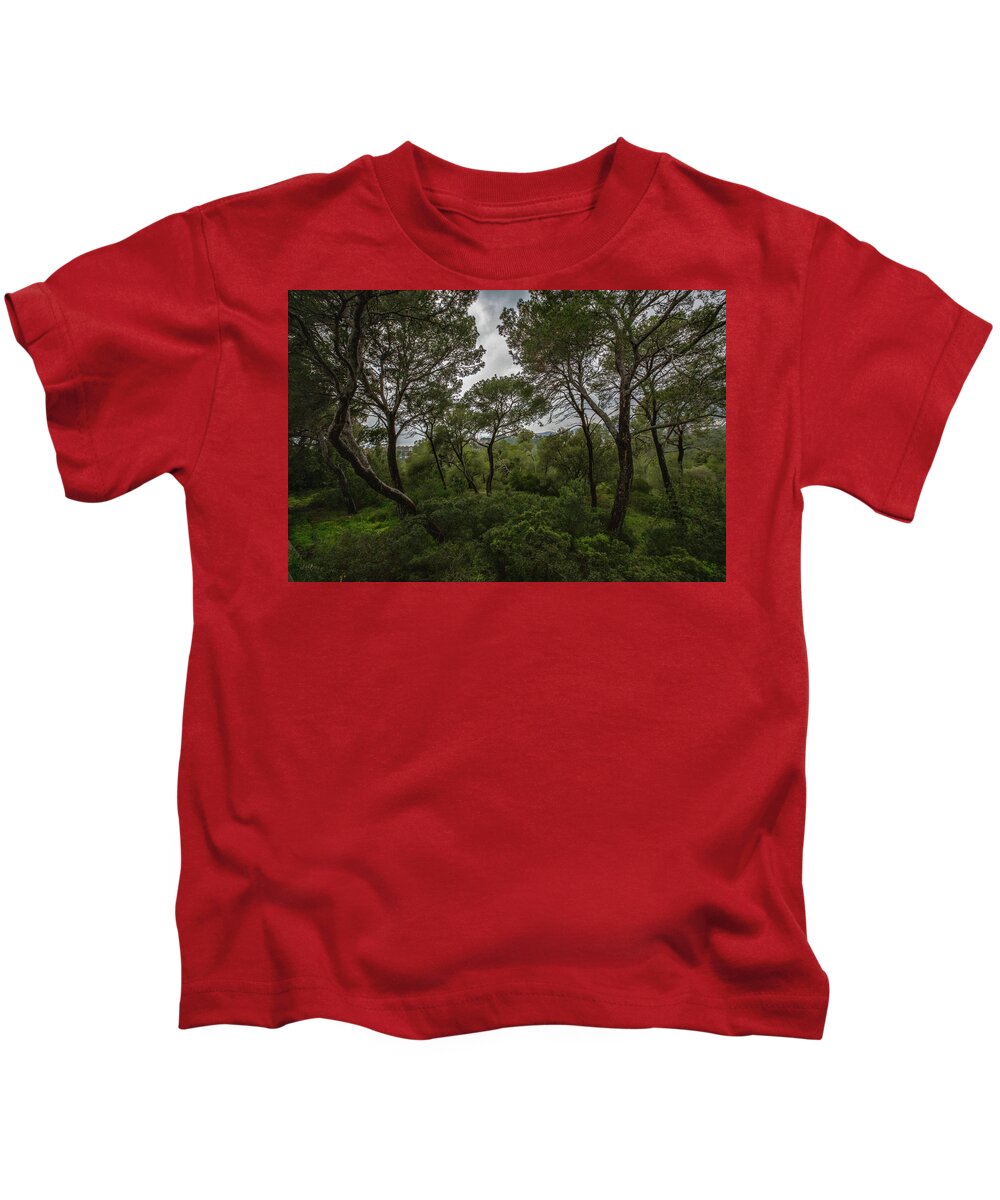 Hillside View from Spain Castle Gardens II - Kids T-Shirt