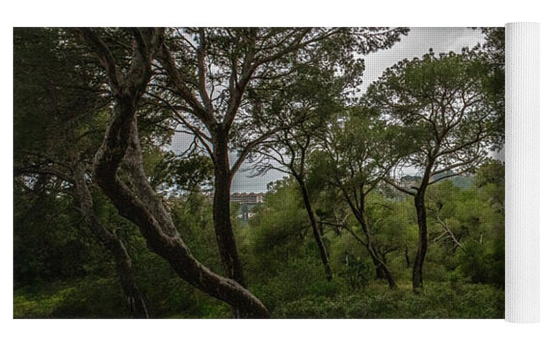 Hillside View from Spain Castle Gardens II - Yoga Mat