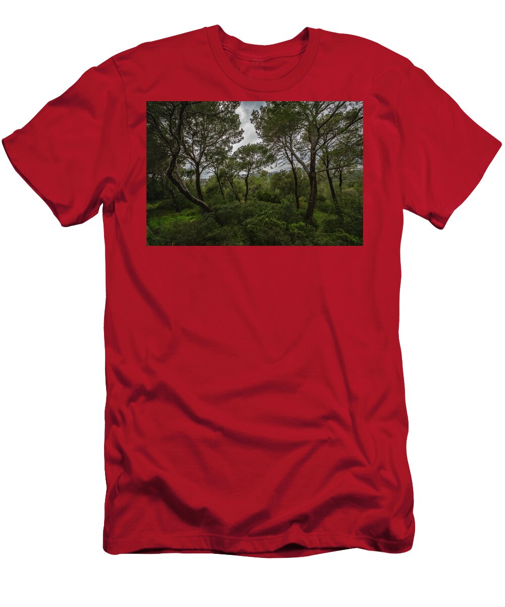 Hillside View from Spain Castle Gardens II - T-Shirt