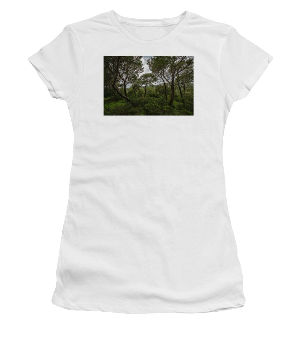 Hillside View from Spain Castle Gardens II - Women's T-Shirt