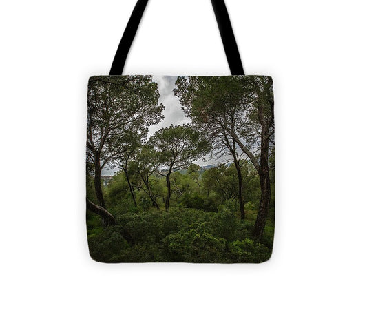 Hillside View from Spain Castle Gardens II - Tote Bag