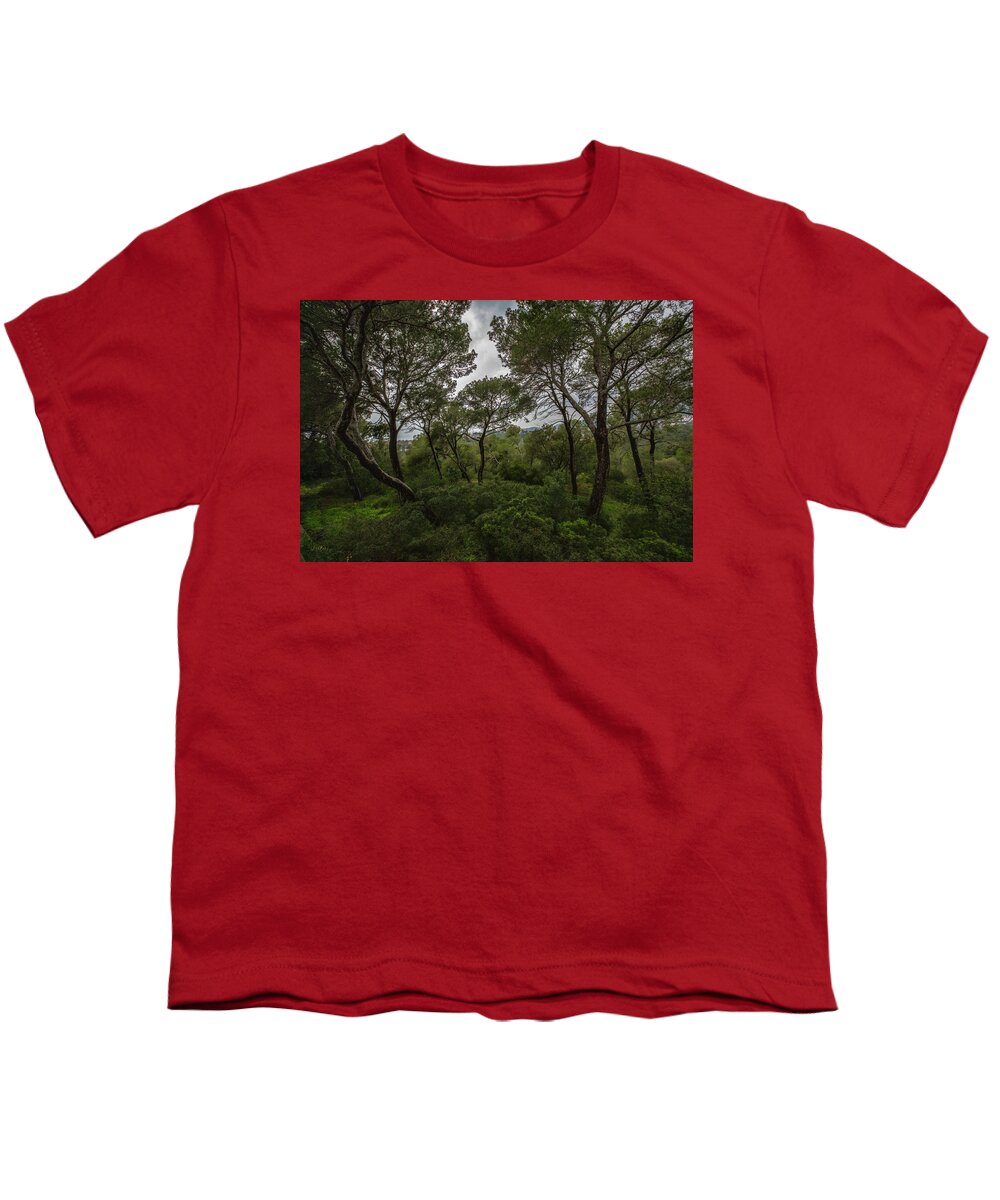Hillside View from Spain Castle Gardens II - Youth T-Shirt
