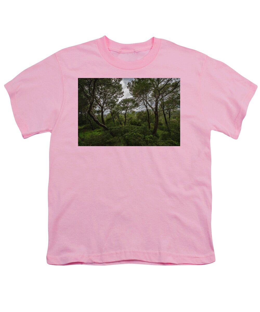 Hillside View from Spain Castle Gardens II - Youth T-Shirt