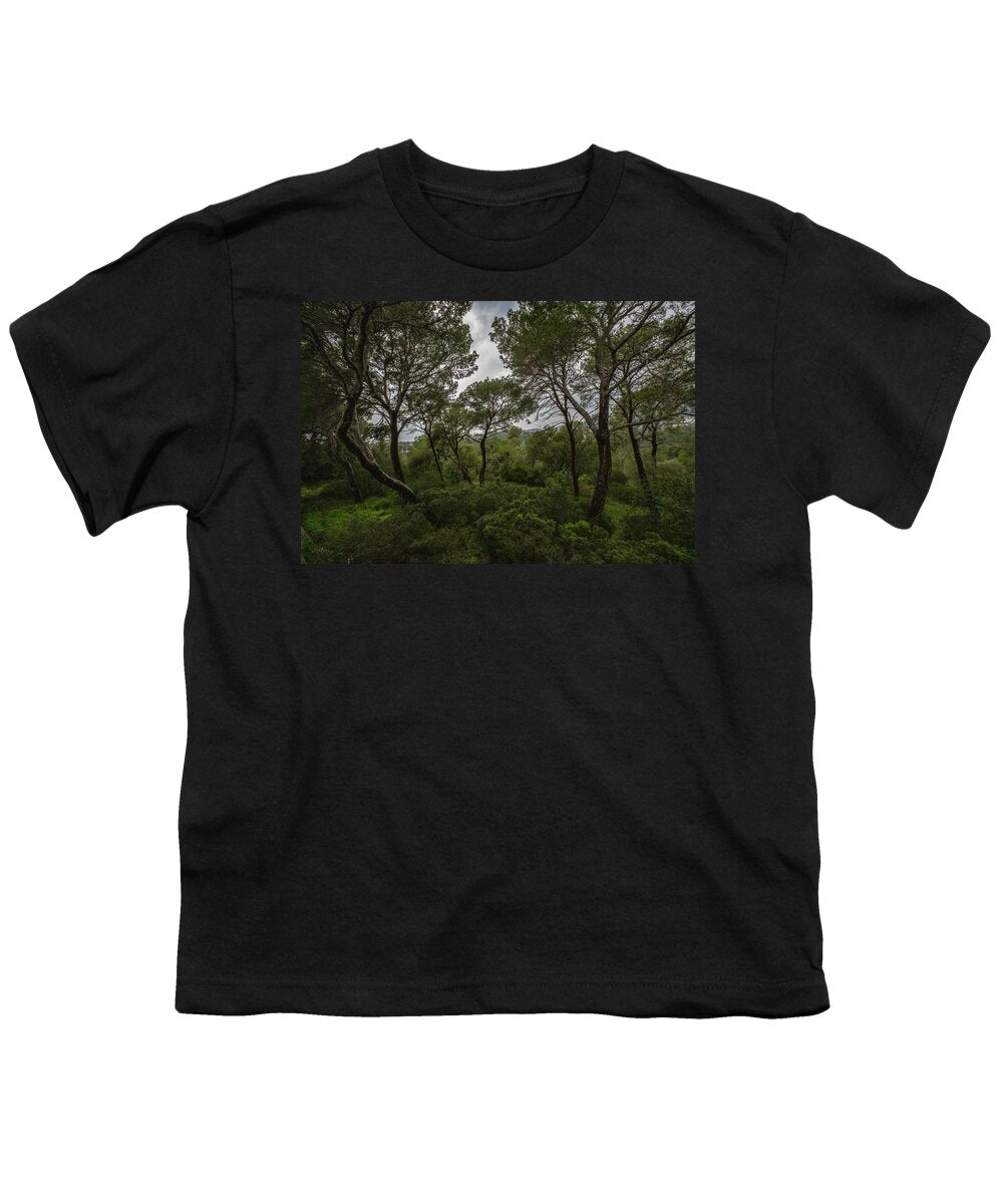Hillside View from Spain Castle Gardens II - Youth T-Shirt