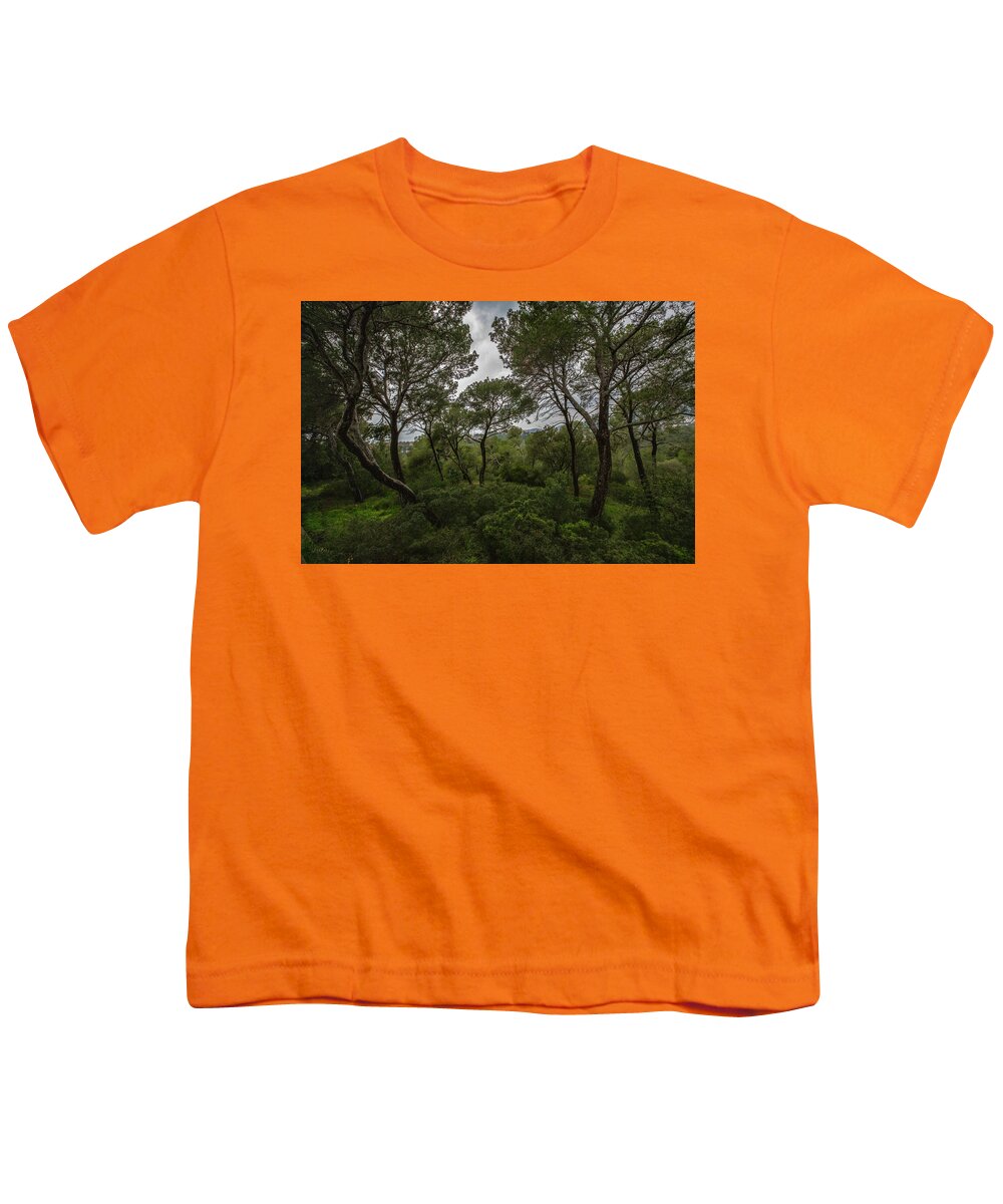 Hillside View from Spain Castle Gardens II - Youth T-Shirt