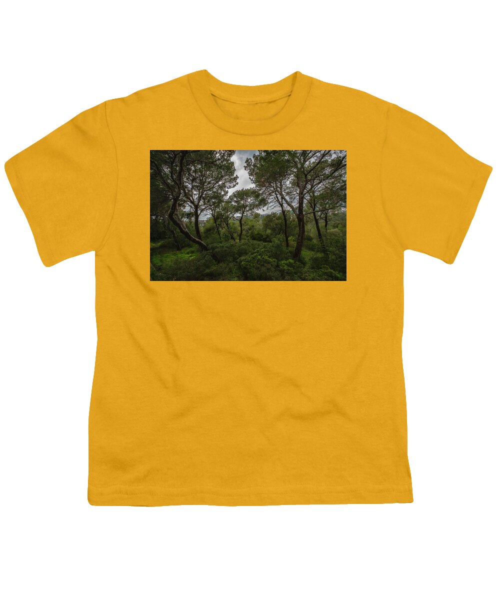 Hillside View from Spain Castle Gardens II - Youth T-Shirt