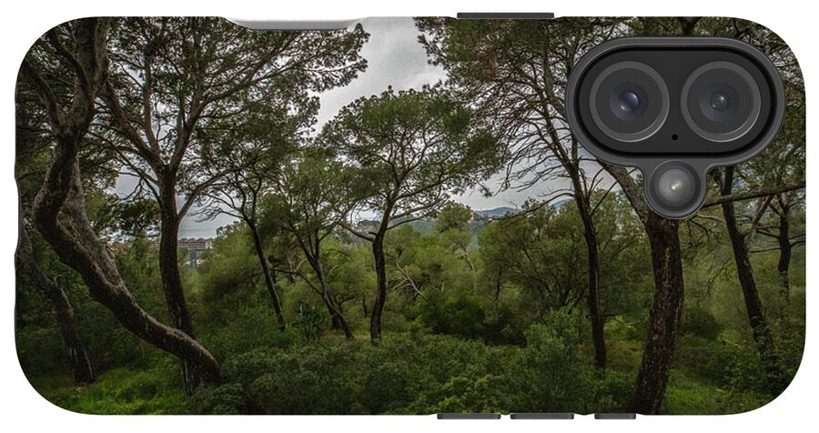 Hillside View from Spain Castle Gardens II - Phone Case