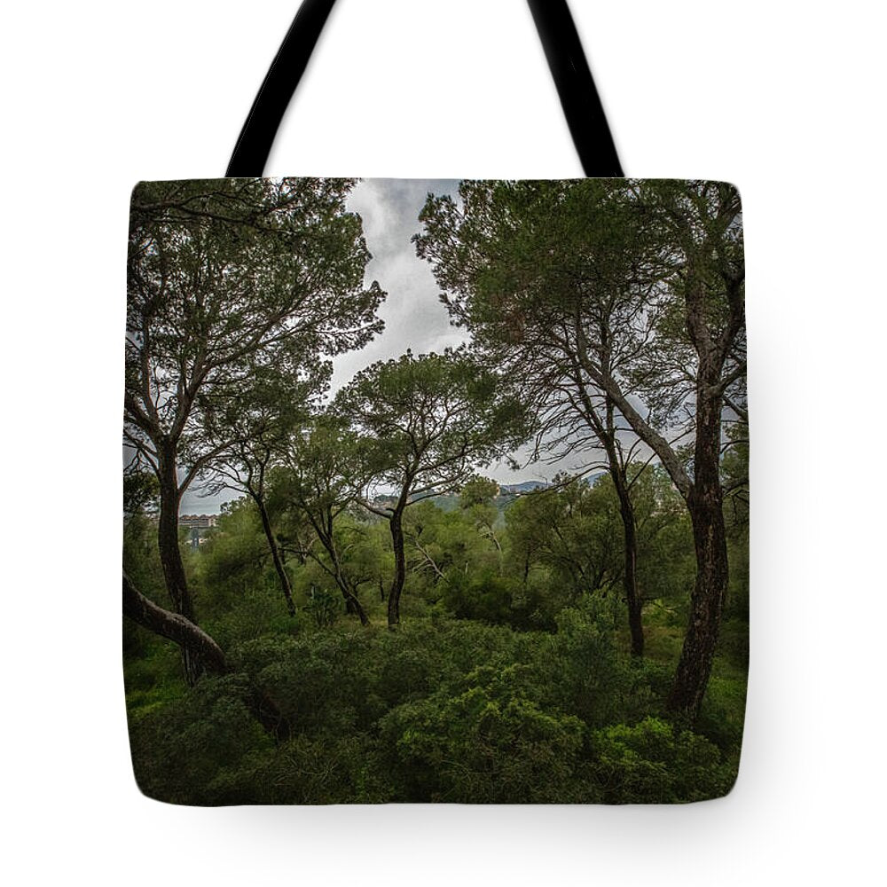 Hillside View from Spain Castle Gardens II - Tote Bag