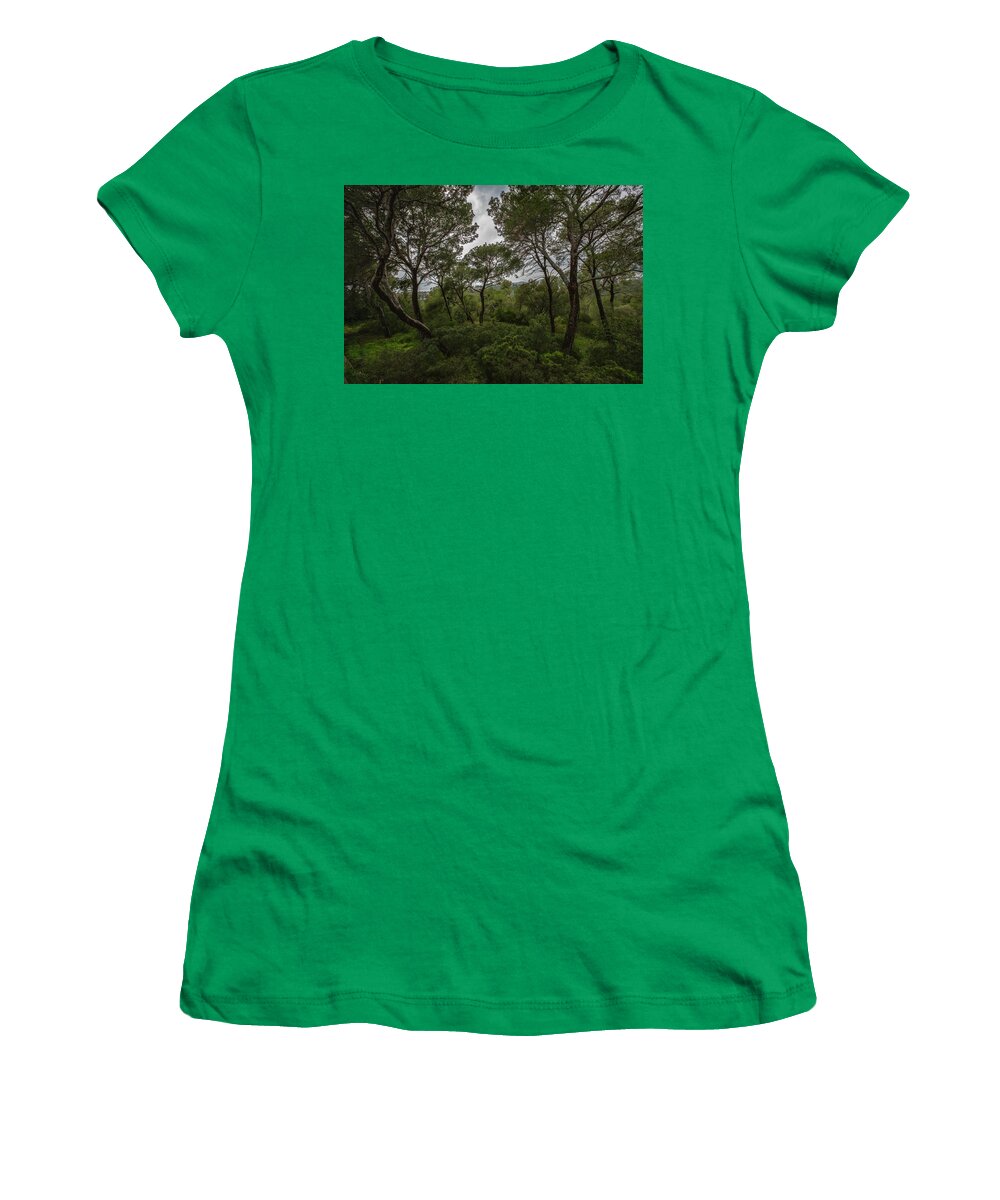 Hillside View from Spain Castle Gardens II - Women's T-Shirt