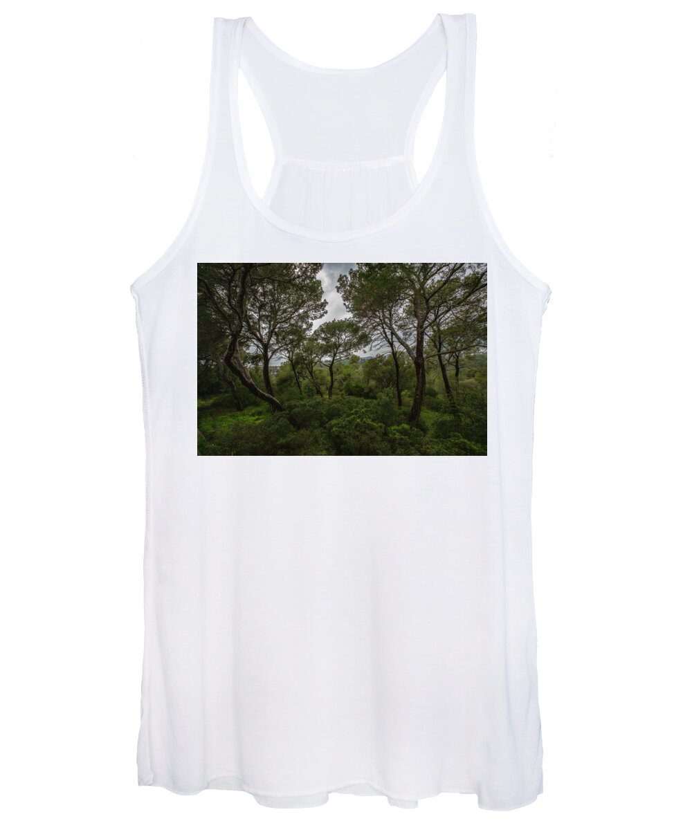 Hillside View from Spain Castle Gardens II - Women's Tank Top