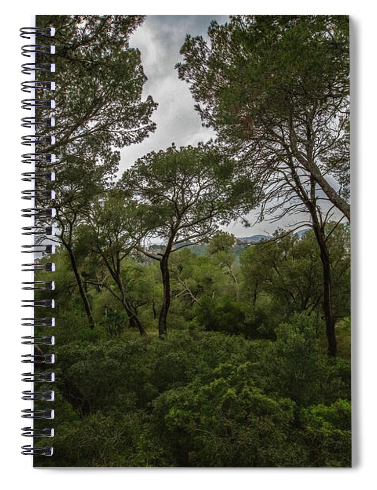 Hillside View from Spain Castle Gardens II - Spiral Notebook