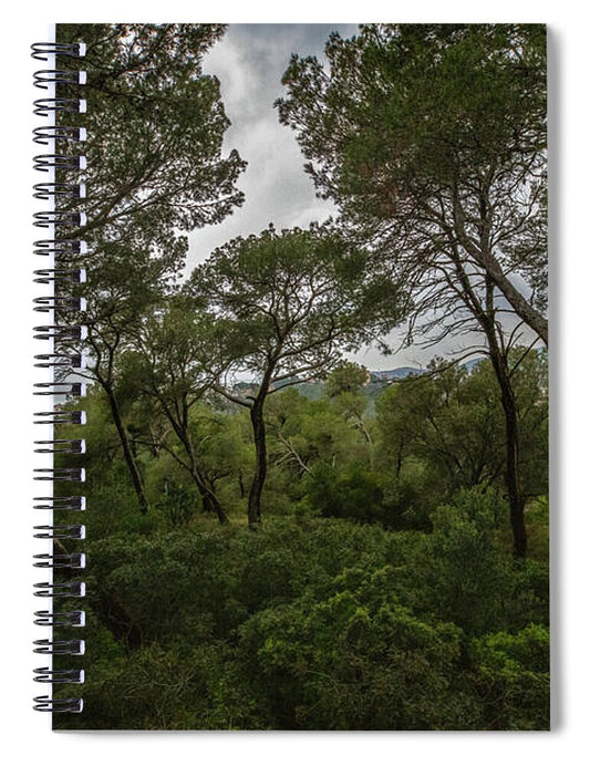 Hillside View from Spain Castle Gardens II - Spiral Notebook