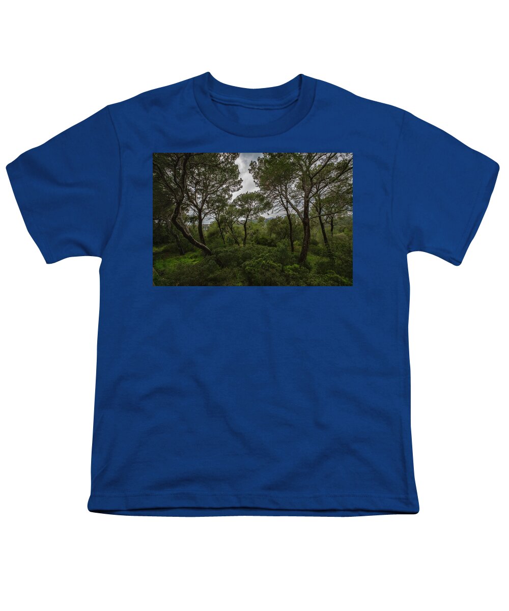 Hillside View from Spain Castle Gardens II - Youth T-Shirt