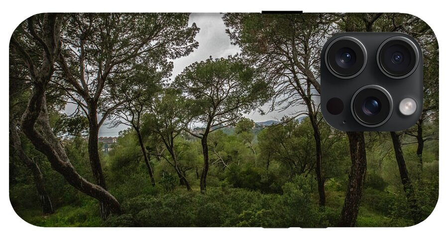 Hillside View from Spain Castle Gardens II - Phone Case