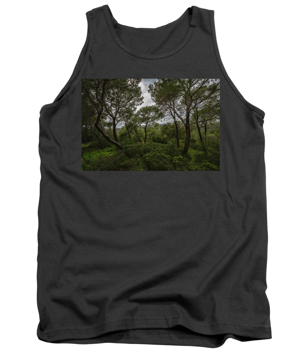 Hillside View from Spain Castle Gardens II - Tank Top