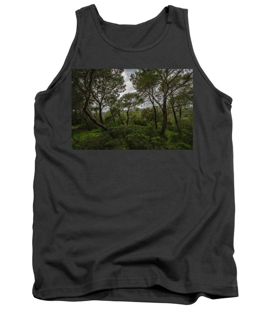 Hillside View from Spain Castle Gardens II - Tank Top