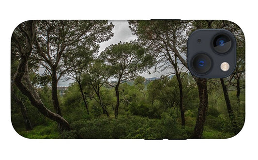 Hillside View from Spain Castle Gardens II - Phone Case