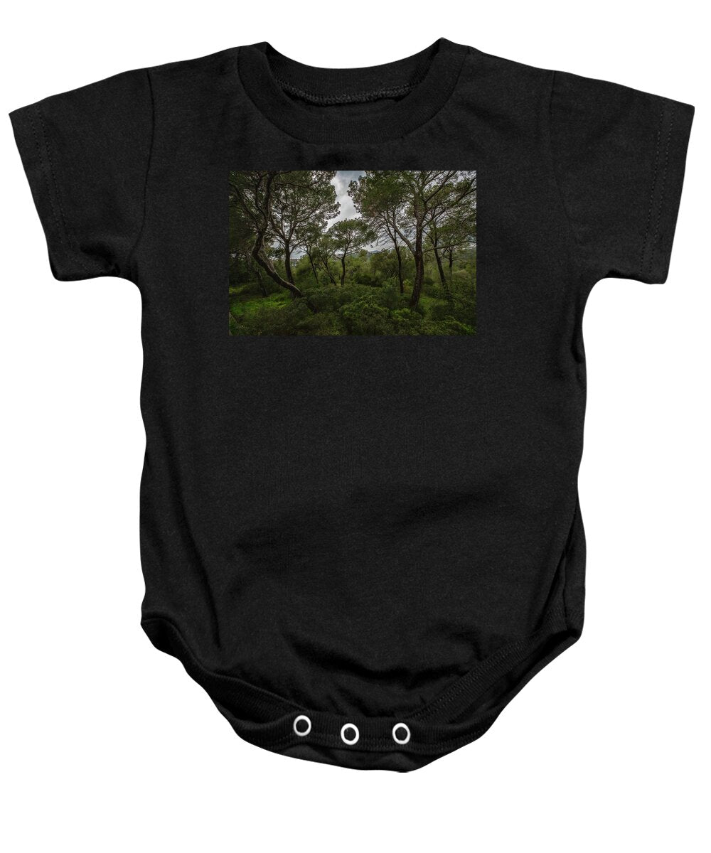 Hillside View from Spain Castle Gardens II - Baby Onesie