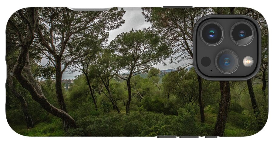 Hillside View from Spain Castle Gardens II - Phone Case