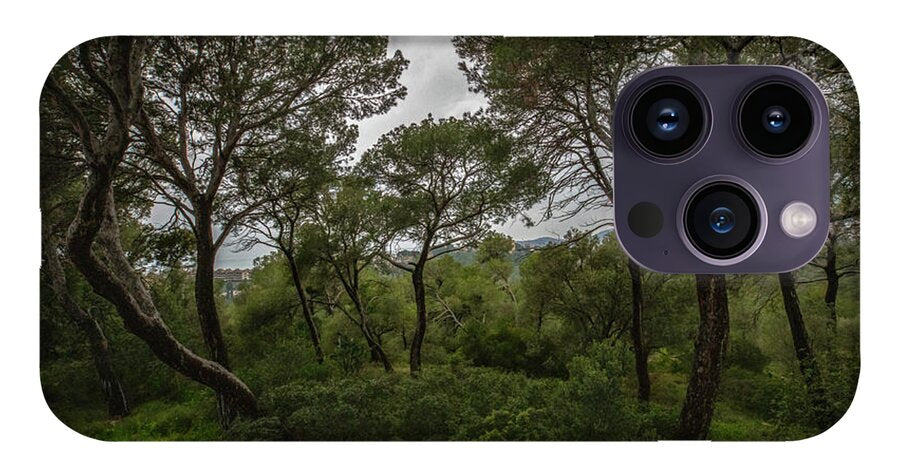 Hillside View from Spain Castle Gardens II - Phone Case